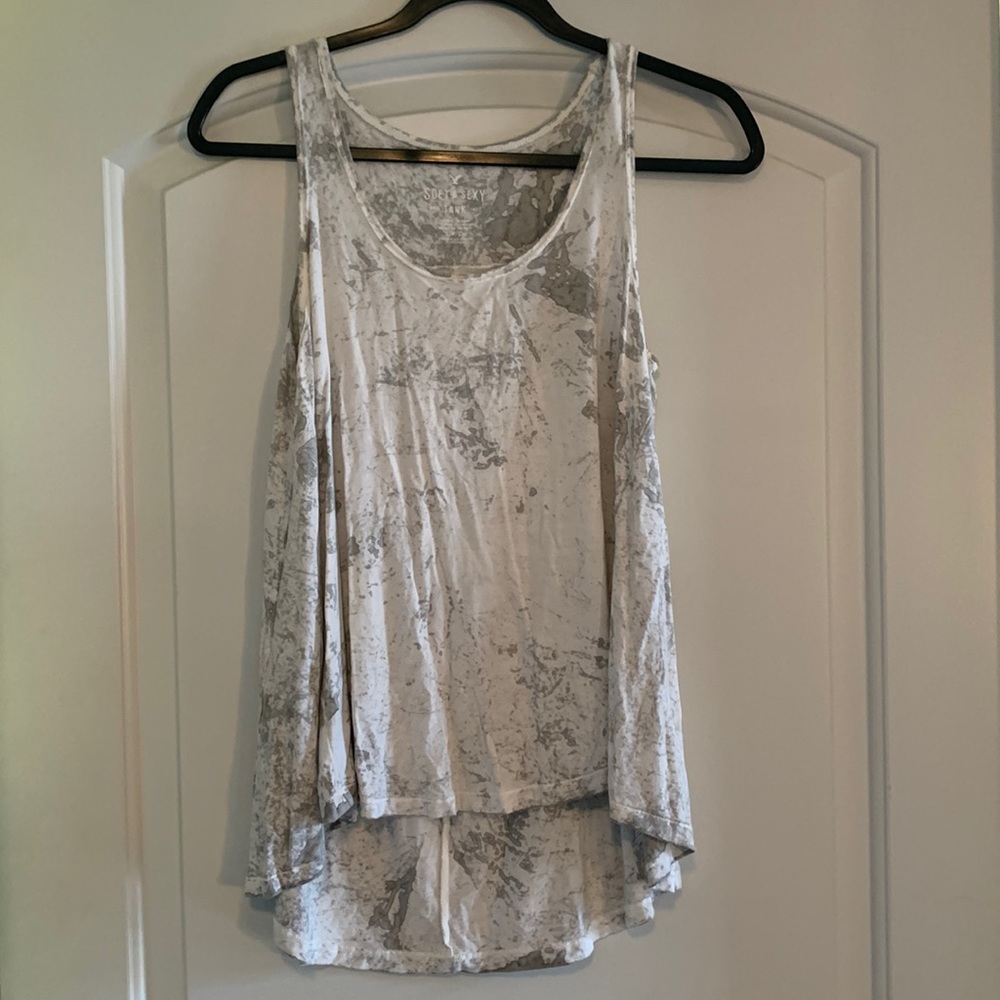 American eagle white and gray small tank